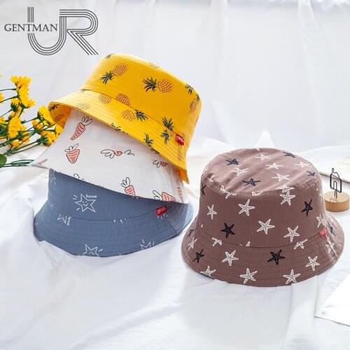 New Childrens Bucket Hats 5 Design Cartoon Printing Cotton Soft Summer Cap For Girls Boys Kids Casual Multicolor Panama Hat