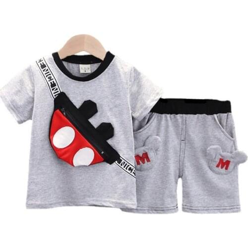 New Summer Baby Girl Clothes Fashion Children Boys Cotton T-Shirt Shorts 2Pcs/Set Toddler Casual Sports Clothing Kids Tracksuits