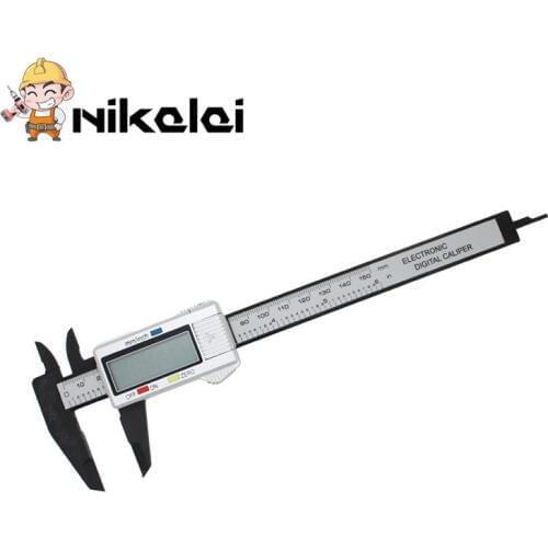 NEW Silver 150mm Digital Vernier Caliper Plastic fiber Widescreen Electronic Accurately Measuring Stainless Steel +/-0.01m