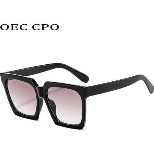 OEC CPO Vintage Square Sunglasses Women Fashion Oversized Female Shades Glasses Ladies Goggle Trend Eyeglasses UV400 O622