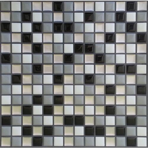 Backsplash Tile for Kitchen Marble Square Peel and Stick Tile, Adhesive Vinyl Wall Tiles, Urban Mosaic 10" X 10"