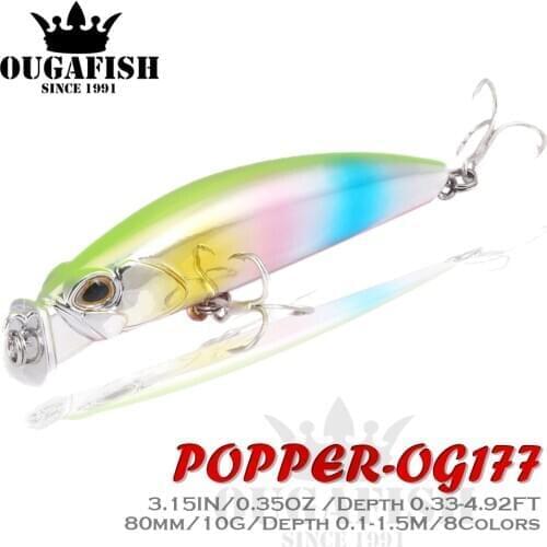 Popper Fishing Lure Mino Bass Lures Weights10g Whopper Trolling Floating Isca Artificial Articulos De Pesca SaltWater Bait Pike