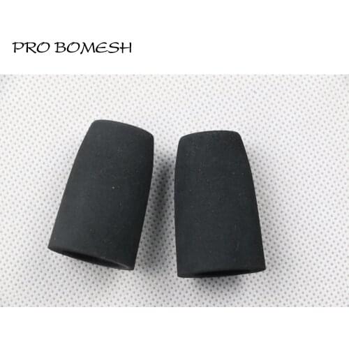 Pro Bomesh 4Pcs/Pack 4.5cm 3.9g Inner Diam 11mm EVA Rear Grip Split Grip Black DIY Fishing Rod Building Component Repair