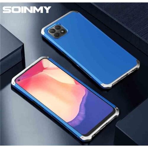 Luxury Armor Metal Phone Case for OPPO RENO 4 SE Shockproof Metal PC Cover Coque for OPPO RENO 4 Pro full protection Back Covers