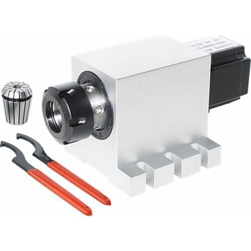 CNC Harmonic Drive Reducer 4th A Rotary Axis With ER32 Chuck Speed Reducing Ratio 50:1 For Milling Machine