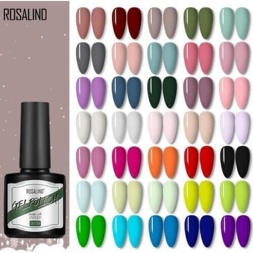 ROSALIND Gel polish Nail Semi Permanent Hybrid Varnishes Base Top Gel For Nail Art Design Manicure Stickers For Gel Polish Set