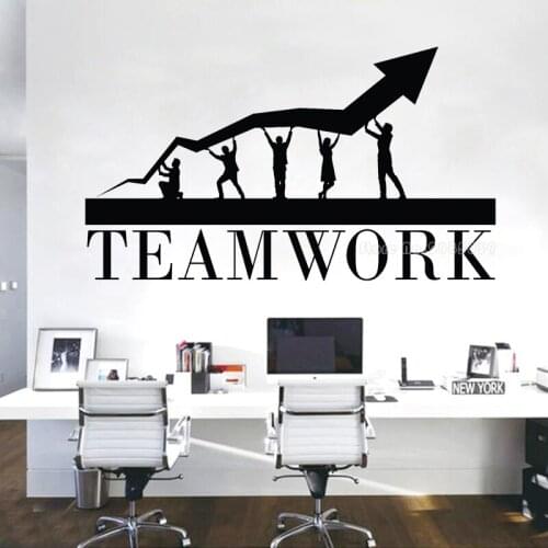 The Growth Curve Teamwork Vinyl Wall Decal Company Office Art Wall Decoration Interior Design Motivational Wall Stickers LL2512