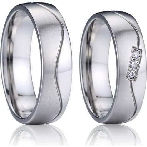 Silver Color men and women 10 year wedding anniversary rings for couple titanium never fade Alliances Anel anillos bague