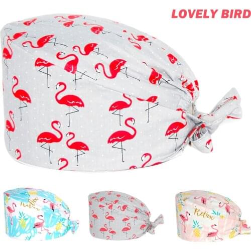 Unisex Surgicals Caps 100% Cotton Operating Room Workers Adjustable Working Nursing Hats Beauty Salon Fashion Scrub Cap Women