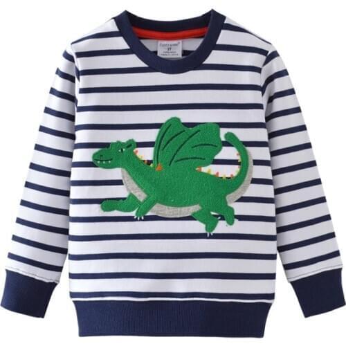 Jumping meters baby girls sweatshirt long sleeve spring autumn winter cartoon clothing with printed cartoon characters shirts