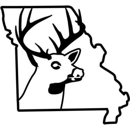 Missouri Deer Hunting State Vinyl Decal Sticker 15cm