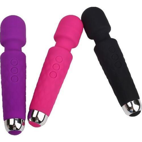 Waterproof Vibrator AV Stick USB Chargeable Vibrating Magic Wands Massager Stimulating Masturbating Sex Toys for Woman Vibrators