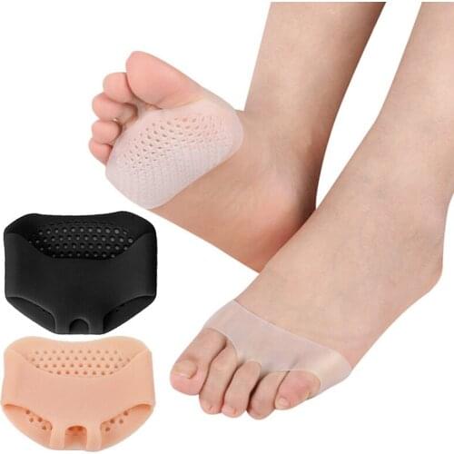 1Pair Non-slip Silicone Foot Pads Forefoot Insole Shoes High Heel Soft Insert Non-slip Feet Protection Ladies Pain Relief New