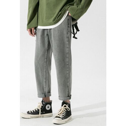 2021 Mens Fashion Teenager Baggy Homme Haren Pants Cargo Pocket Jeans Casual Pants Biker Denim Pure Color Trousers M-2XL