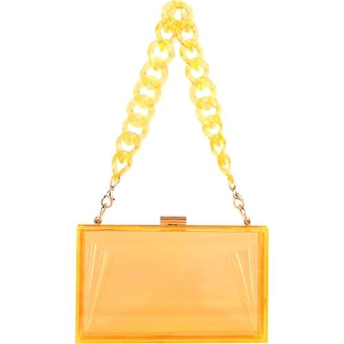 Women Fashion Bags Luxury Designer Handbag Clutch Purse Candy Color Acrylic Shoulder Crossbody Bags Transparent Chain Mini Purse