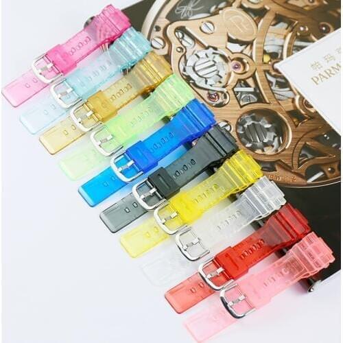 Watch accessories 14mm men resin transparent strap For Casio BABY-G BA-110 111 112 120 34A women sports silicone rubber strap