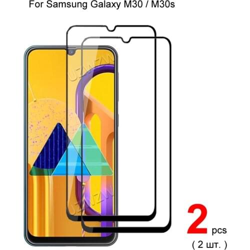 2pcs Glass For Samsung Galaxy M30 M30s Full Cover Screen Protector Protective Tempered Glass For Samsung Galaxy M30 M30s Glass