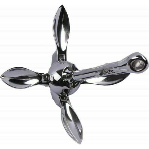 Marine Stainless Steel 316 Boat Fitting Folding Grapnel Anchor 0.7KG