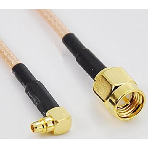 ALLISHOP 50CM RF SMA Male Switch MMCX Male Right Angle Pigtail Cable RG316 For Wifi Wireless Router