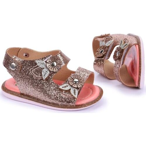 Kiko Lf 1755 Silvery Orto pedik Girl Kids First Step Sandals Slippers