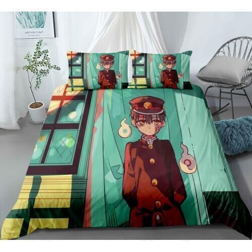 Anime Toilet-bound Hanako-kun 3D Print Comforter Bedding Set Kids Duvet Cover Set Cartoon Bed Linen Bedroom Home Textile Luxury