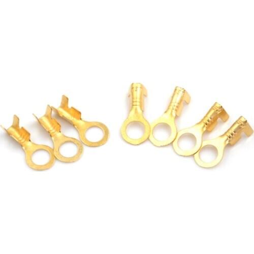 100 Pcs Car Speaker 5.2mm Female Spade Terminal Wire Connector New Sale