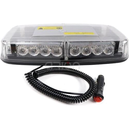 Red Blue Yellow White Truck Car Vehicle 24 LED Emergency Hazard Warning LED Mini Bar Roof Top Strobe Light w/ Magnetic Base
