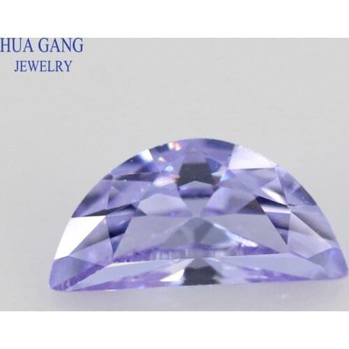 Lavender Moon Shape Cubic Zirconia Brilliant Cut Loose CZ Stone Synthetic Gems Beads For Jewelry 2x4~6x12mm Free Shipping