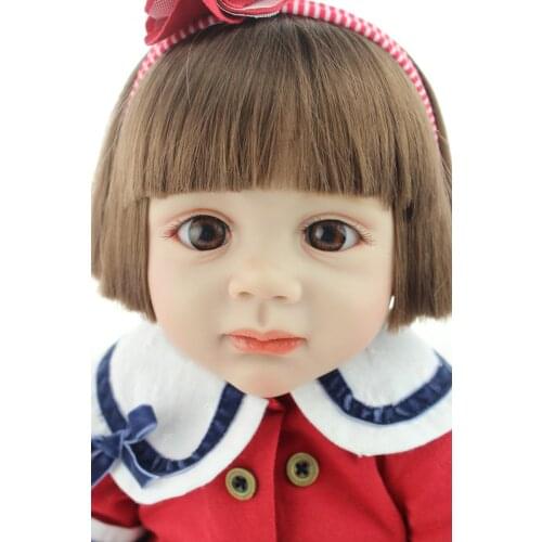 24" Fridolin baby reborn toddler Girl doll soft silicone vinyl dolls toys for children gift babies clothing model bebe reborn