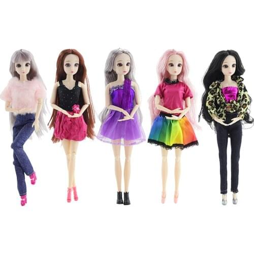 20 Ball Joint Girl Dolls with Full Set Clothes Shoes Fashion Cute Xmas Toy