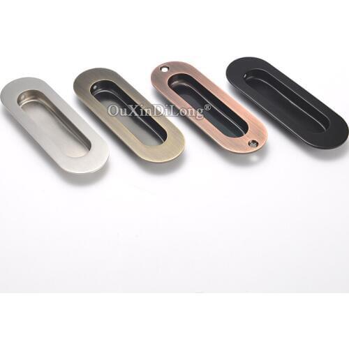 Brand New 10PCS Stainless Steel Recessed Furniture Sliding Door Handles Invisible Hidden Cupboard Wardrobe Cabinet Pulls Handles