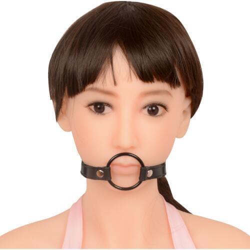 Open Mouth Gags Ring Oral Fixation Pu Leather Bondage Stainless Steel Gag Slave Fetish Erotic Sex Toys For Women Adult Game