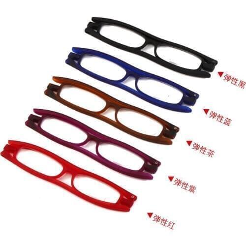 TR90 flat thin 360 degree foldable presbyopic glasses for men and women reading glasses for women portable reader