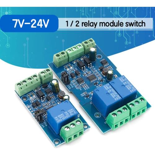 Modbus-Rtu 1/2 Channel 7-24V Relay Module Switch Modbus RTU 4 Channel Relay Output 12V Switch Input 485 Communication TTL Pin He
