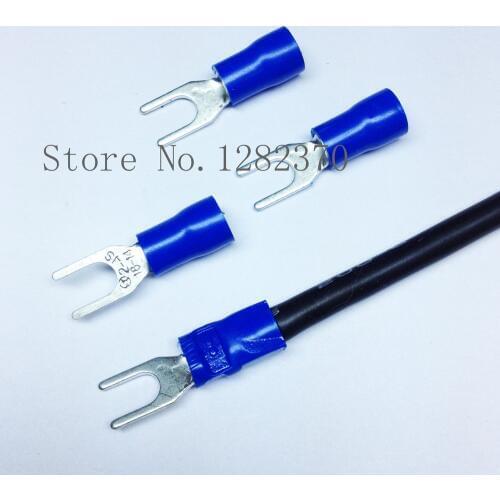 [SA] SV2-4S 16-14 Line fork pre-insulated crimp terminal 0.8mm thick tinned copper insert opening SV1.25-4S 16-22--200PCS/LOT