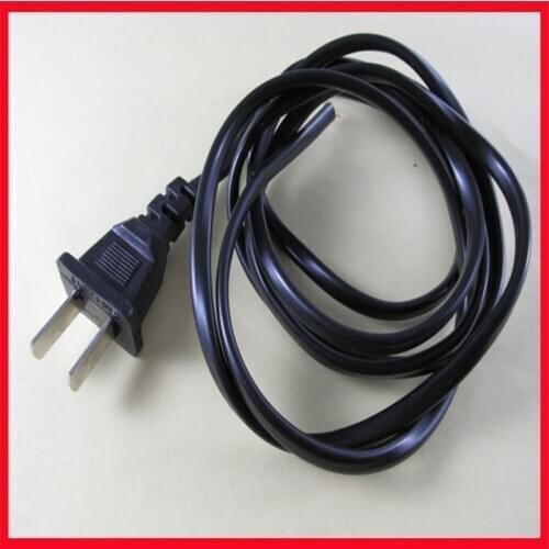 Power cord 2-core*0.3±square with plug wire 220V two-pin power plug cord 1.5 meters