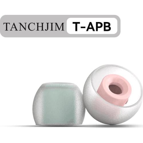 Tanchjim T-APB T300 Earphone tips Treble/ Bass Enhancing Air Pressure Balance Silicone Eartips 1 Card 2 Pairs ( T300B+T300T)