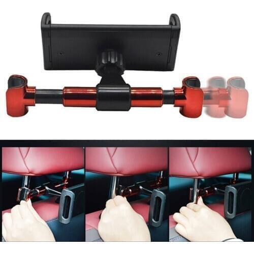 Universal Car Phone Holder Headrest 360 Degrees Rotating Adjustable Mobile Phone Bracket Stand