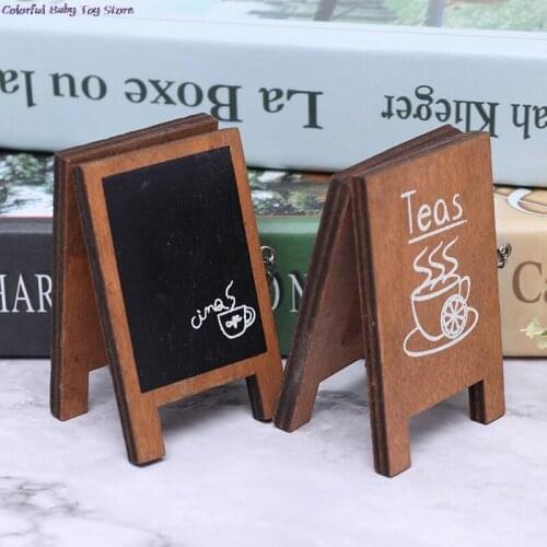 1pc Vintage Miniature Shop Decorative Notice Board 1:12 Dollhouse Furniture Toys 3.7cm*3.2cm*6cm