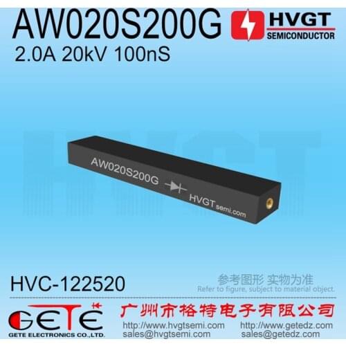 HVGT,High voltage diode AW020S200G, Silicon rectifier assembly 2A 20kV 100ns, Replace 2CLG20kV/2A, Fast recovery, High frequency