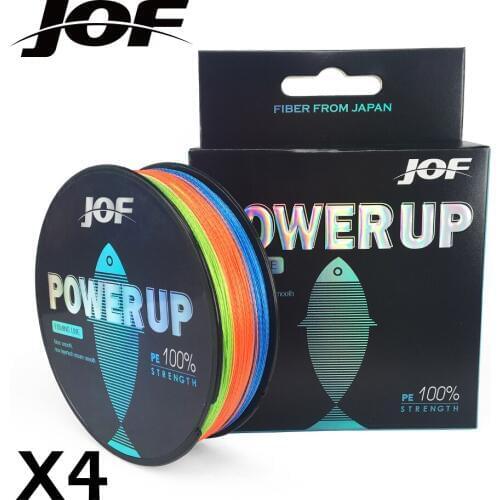 JOF 4 Strand Japan Super Strong PE Braided Fishing Line Multifilament Fishing Line 150m Braid Thread 4 Braid 12LB -83LB
