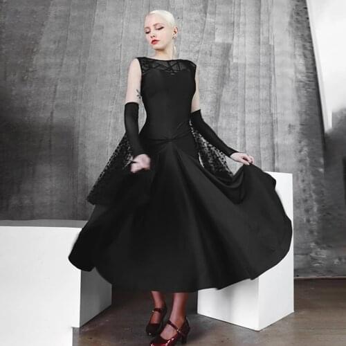 2021 New Bare Back Latin Dance Dress Women Dress With Armwear for Ballroom Samba Tango Chacha Dancing Performamnce