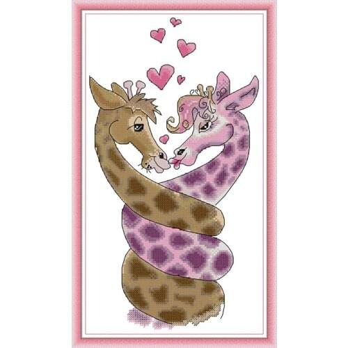 Giraffe is so entangled cross stitch kit aida 14ct 11ct count printed canvas stitches embroidery DIY handmade needlework