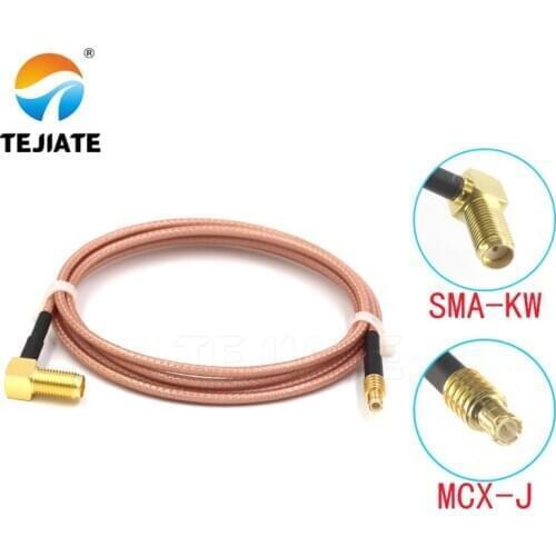 1PCS TEJIATE Adapter Cable MCX To SMA Type MCXJ Convert SMAKW 8-90CM 1M 1.5M 2M Length Connector RG316 Wire