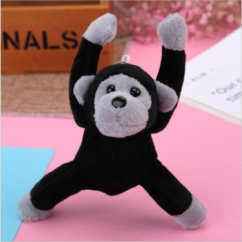 1PCS New Chimpanzee Animal Plush Toys Doll Stuffed Soft Animal Pendant Keychain Bag Clothing Accessories 12CM