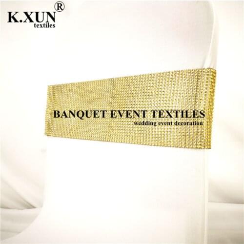 1PCS Sold Sequin Chair Band Buckle Chair Sash Fit On Banquet Chair Cover For Wedding Event Party Decoration