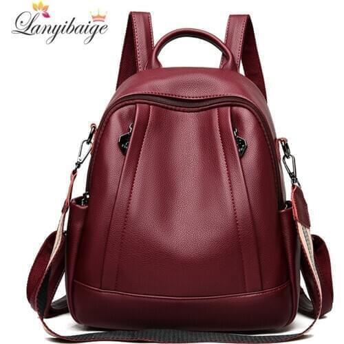 2021 New Designer Backpack Women Large Capacity Travel Backpacks School Bags for Teenagers Girls High Quality Leather Backpack