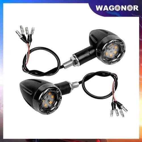 4PCS LED Motorcycle Turn Signals Light 12 SMD Tail Flasher Flowing Water Blinker IP68 Motorcycle Flashing Lights New 2021
