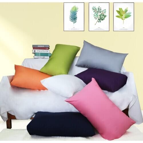 50*70 Full Cotton Long Pillow Case Twill Plain Body Pillow Cover Bed Black Pillowcase with Envelope Closure Home Decor Bedding