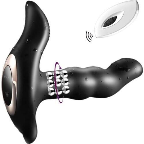 Anal Butt Plug Vibrator Adult Sex Toys For Men Prostate Massage Rotation Anal Vibrator Stimulator Remote Control Anal Erotic Toy